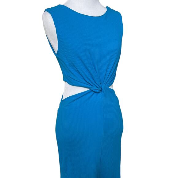 Line & Dot Revolve Willow Backless Midi Dress in Capri Blue SMALL NWT - Picture 4 of 9